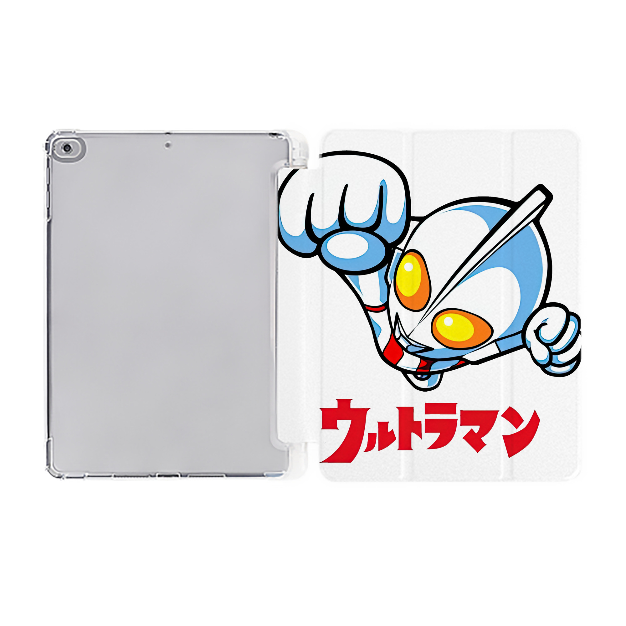 （画像用） ウルトラマン Ultraman IPad ケース ペン収納付き 三つ折りスタンド PUレザー×シリコン 対応機種9.5/10.5/10.9インチ